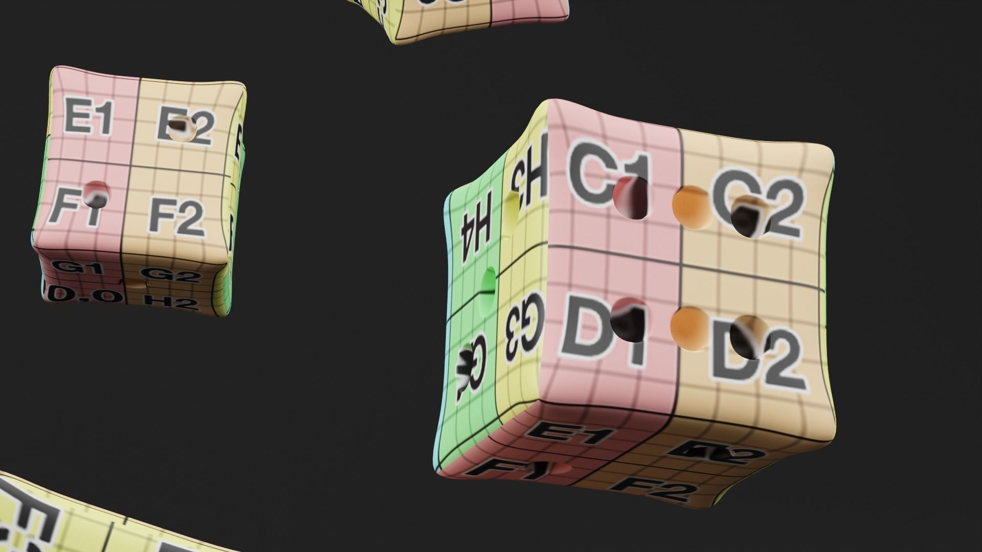 Roleplaying Dice Low-poly 3D model_17