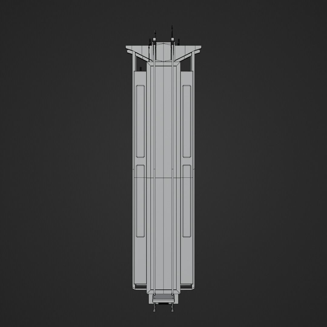 SciFi Cyberpunk Building 07 Low-poly 3D model_7