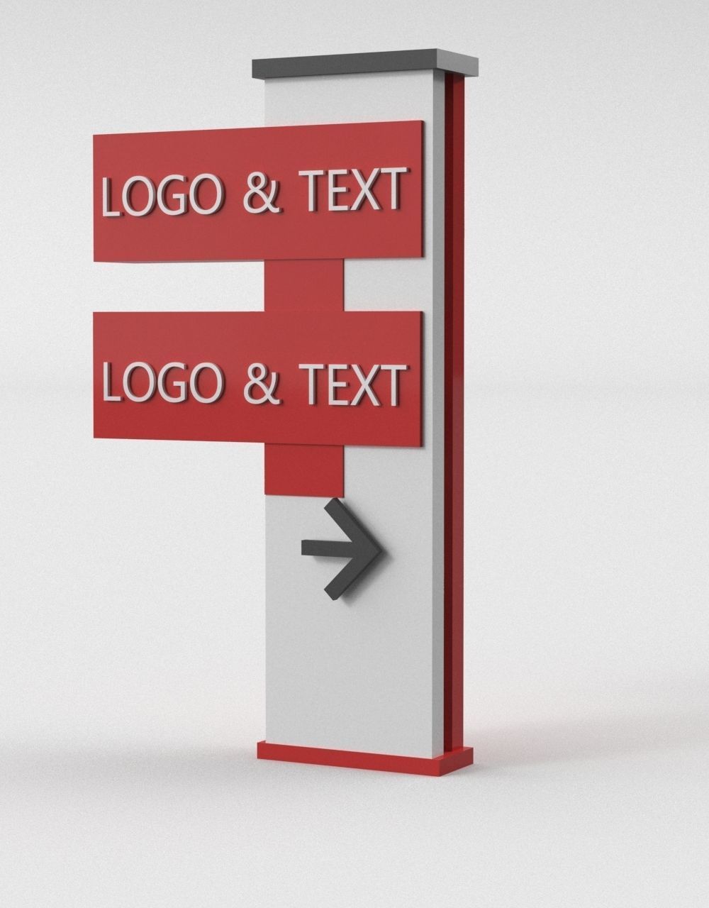 35 Signboard Totem Billboard Collection Advertising Sign board Low-poly 3D model_34