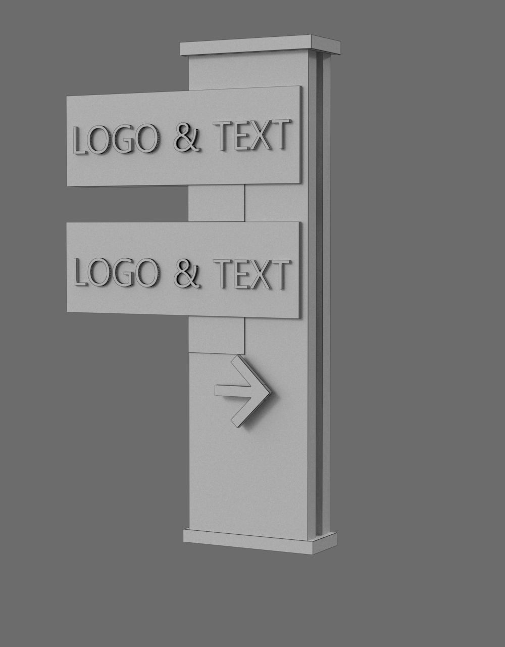 35 Signboard Totem Billboard Collection Advertising Sign board Low-poly 3D model_57