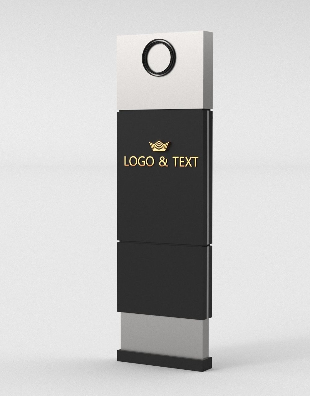 35 Signboard Totem Billboard Collection Advertising Sign board Low-poly 3D model_13