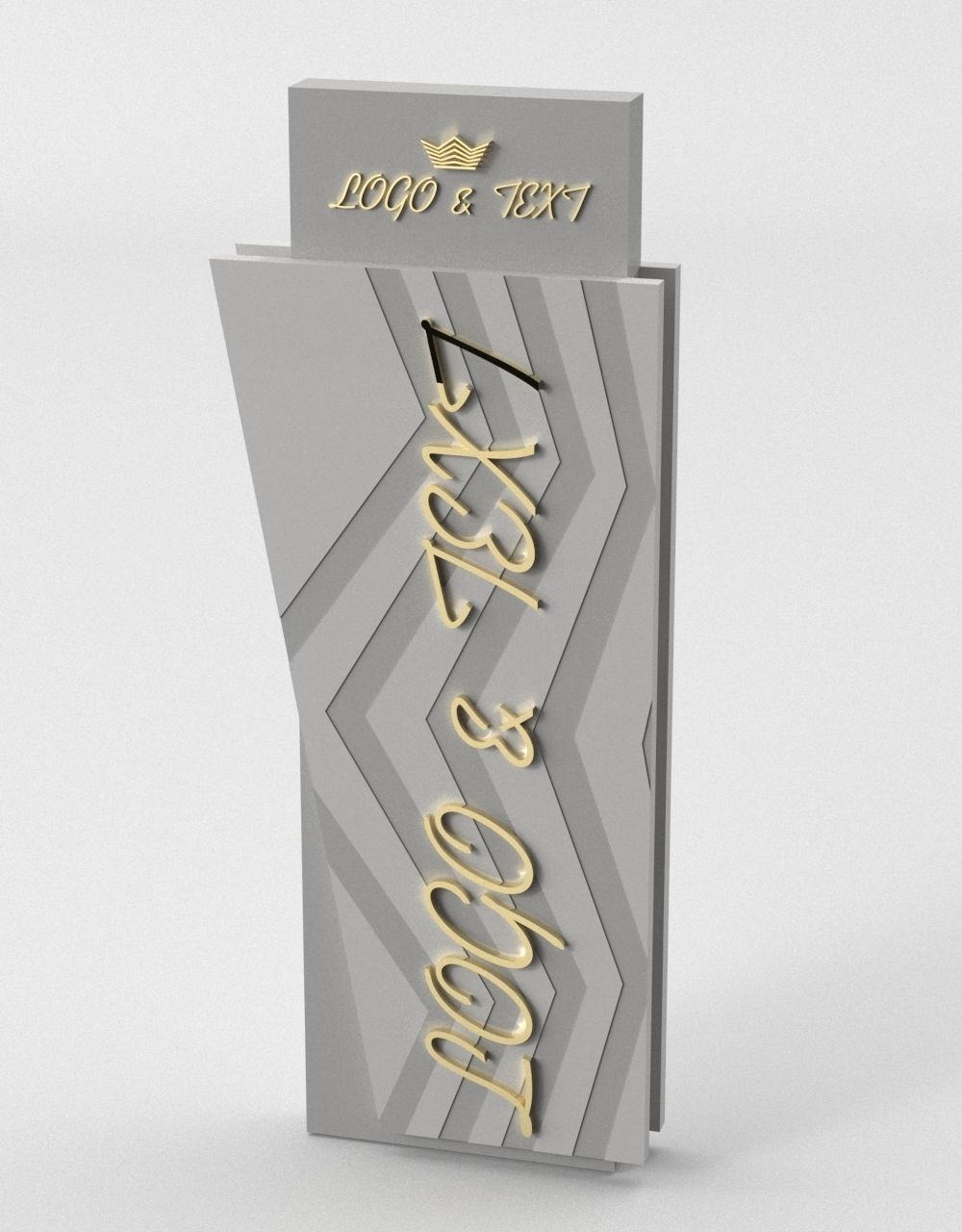 35 Signboard Totem Billboard Collection Advertising Sign board Low-poly 3D model_27