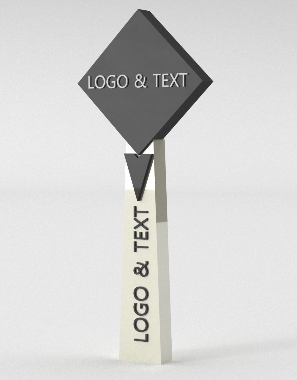 35 Signboard Totem Billboard Collection Advertising Sign board Low-poly 3D model_37