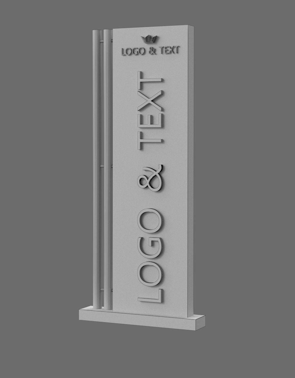 35 Signboard Totem Billboard Collection Advertising Sign board Low-poly 3D model_55