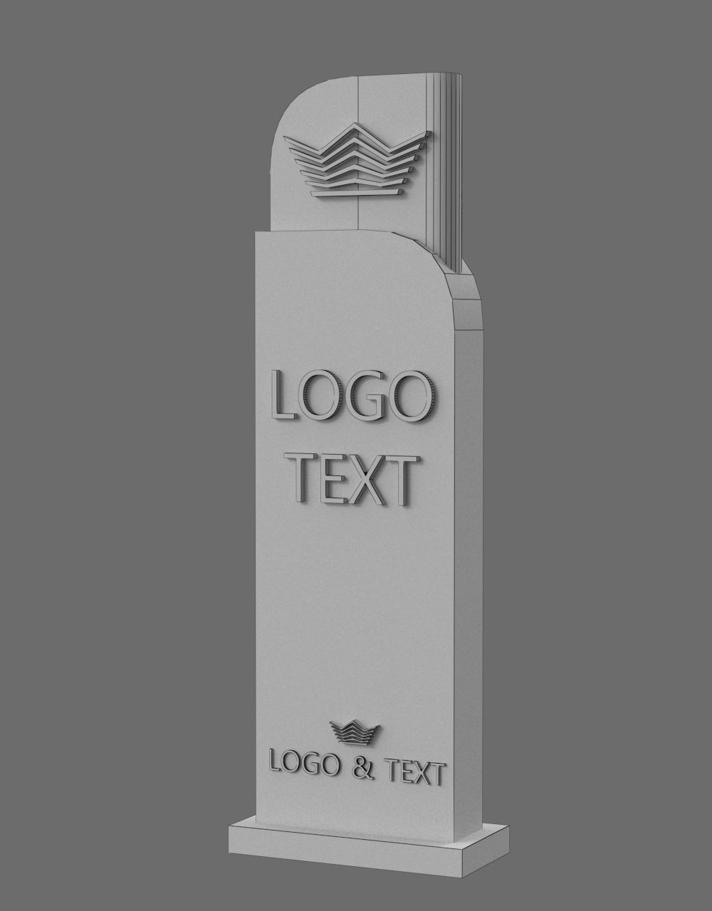 35 Signboard Totem Billboard Collection Advertising Sign board Low-poly 3D model_54