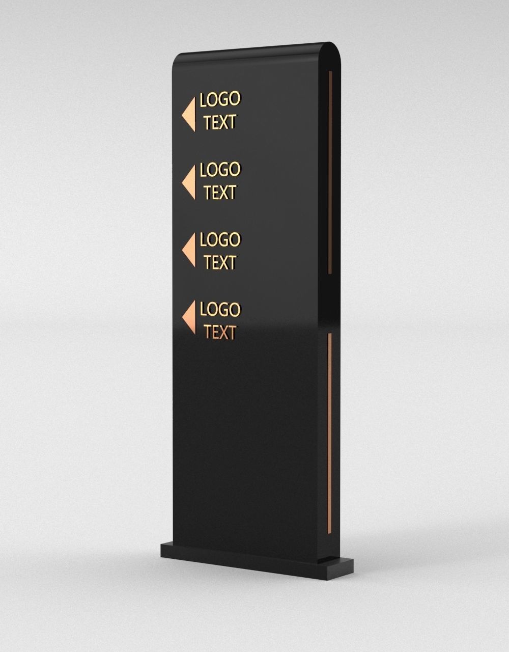 35 Signboard Totem Billboard Collection Advertising Sign board Low-poly 3D model_21