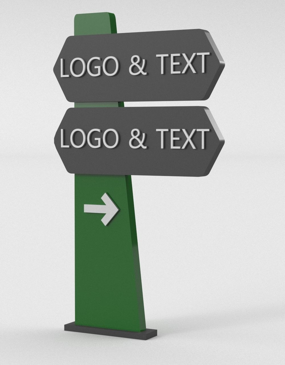 35 Signboard Totem Billboard Collection Advertising Sign board Low-poly 3D model_36