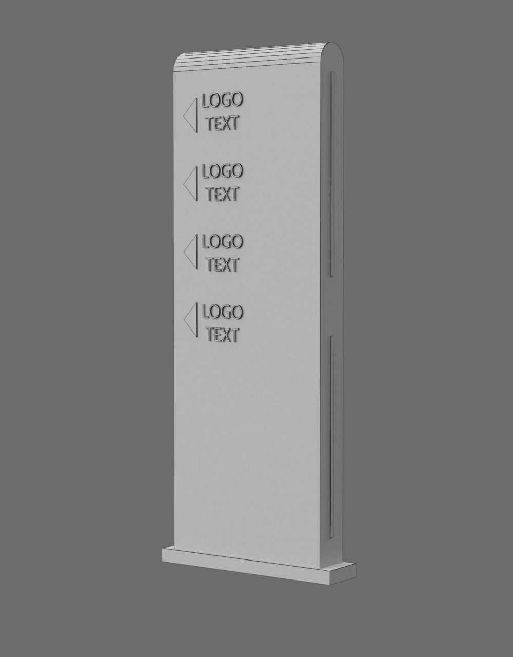 35 Signboard Totem Billboard Collection Advertising Sign board Low-poly 3D model_75