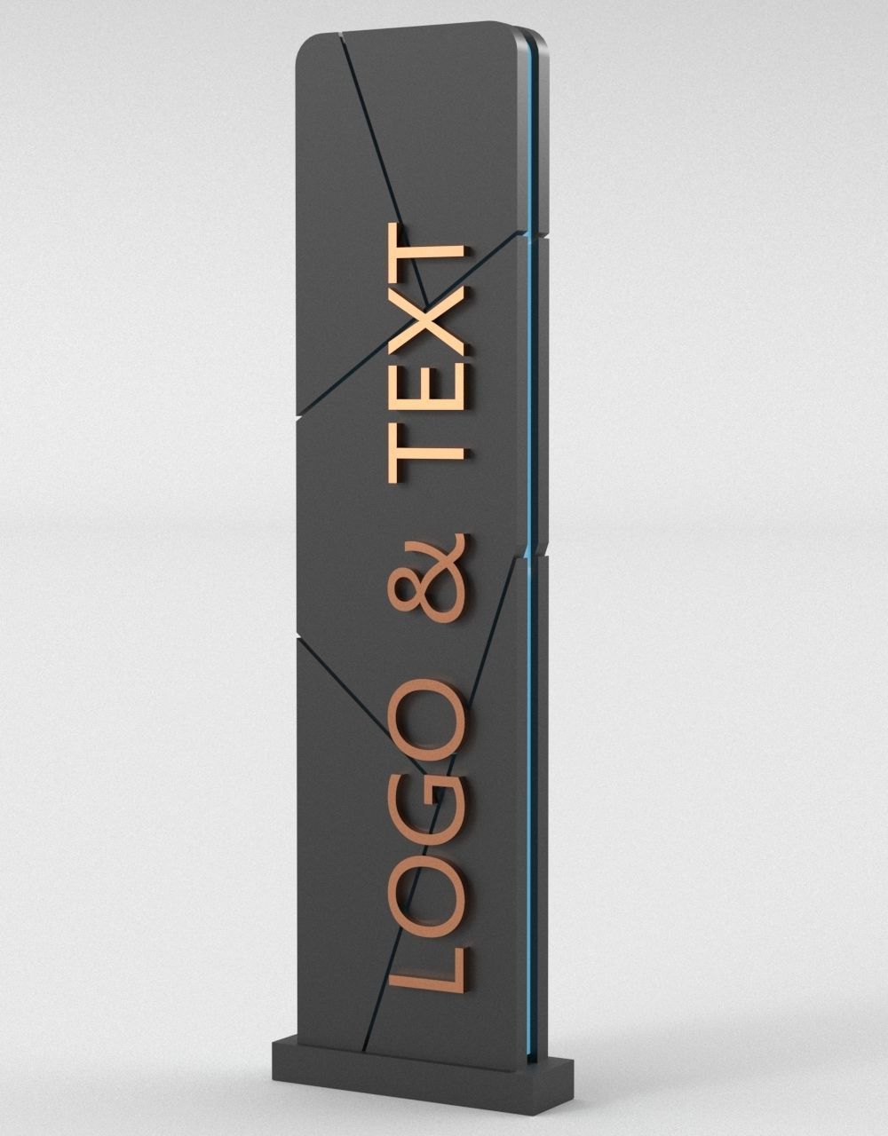 35 Signboard Totem Billboard Collection Advertising Sign board Low-poly 3D model_15