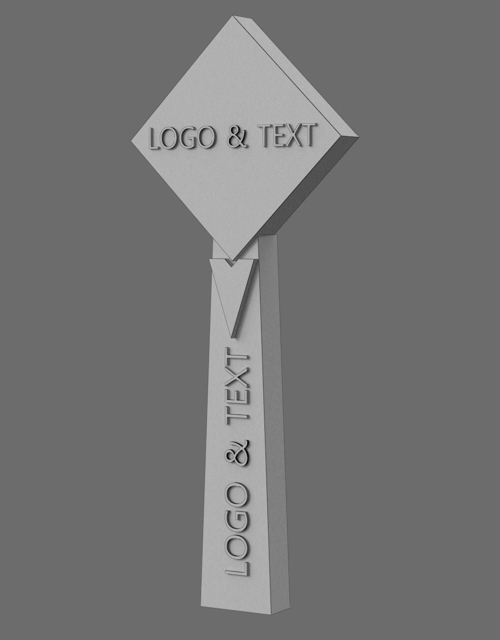 35 Signboard Totem Billboard Collection Advertising Sign board Low-poly 3D model_43