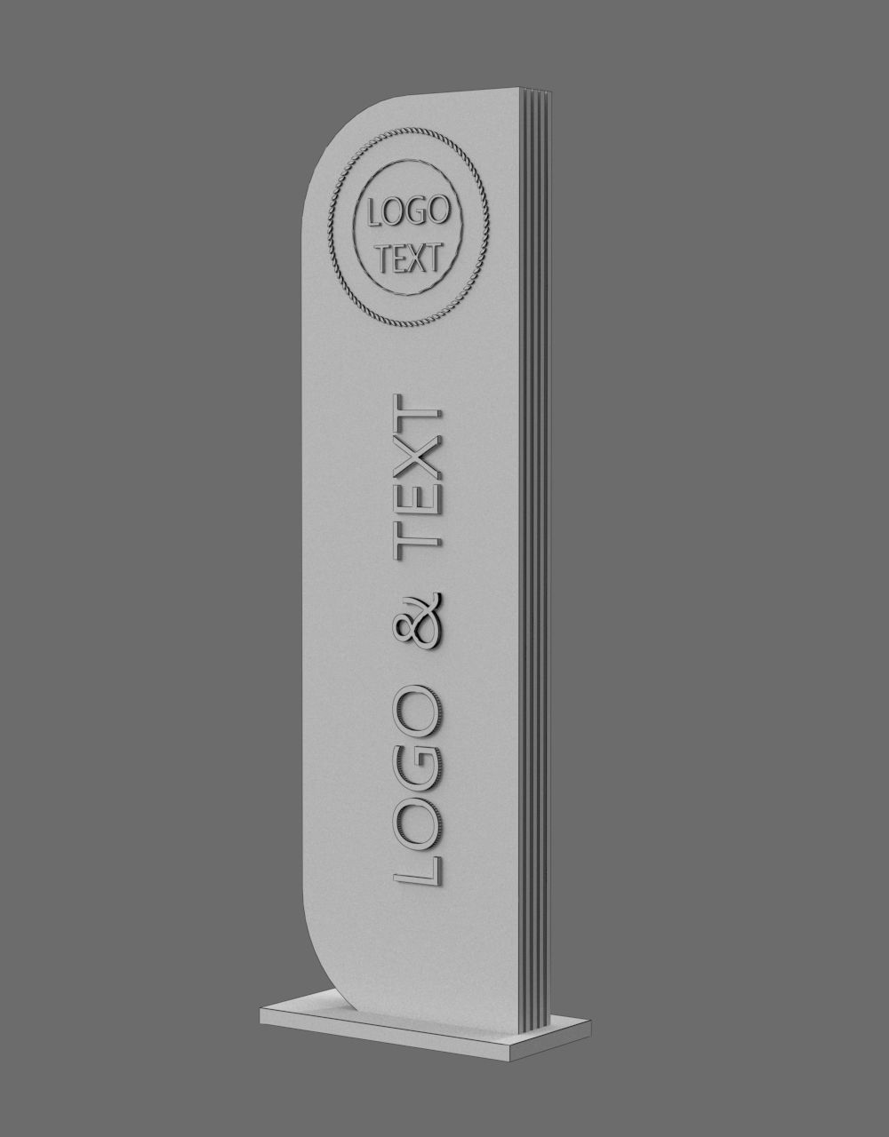 35 Signboard Totem Billboard Collection Advertising Sign board Low-poly 3D model_70