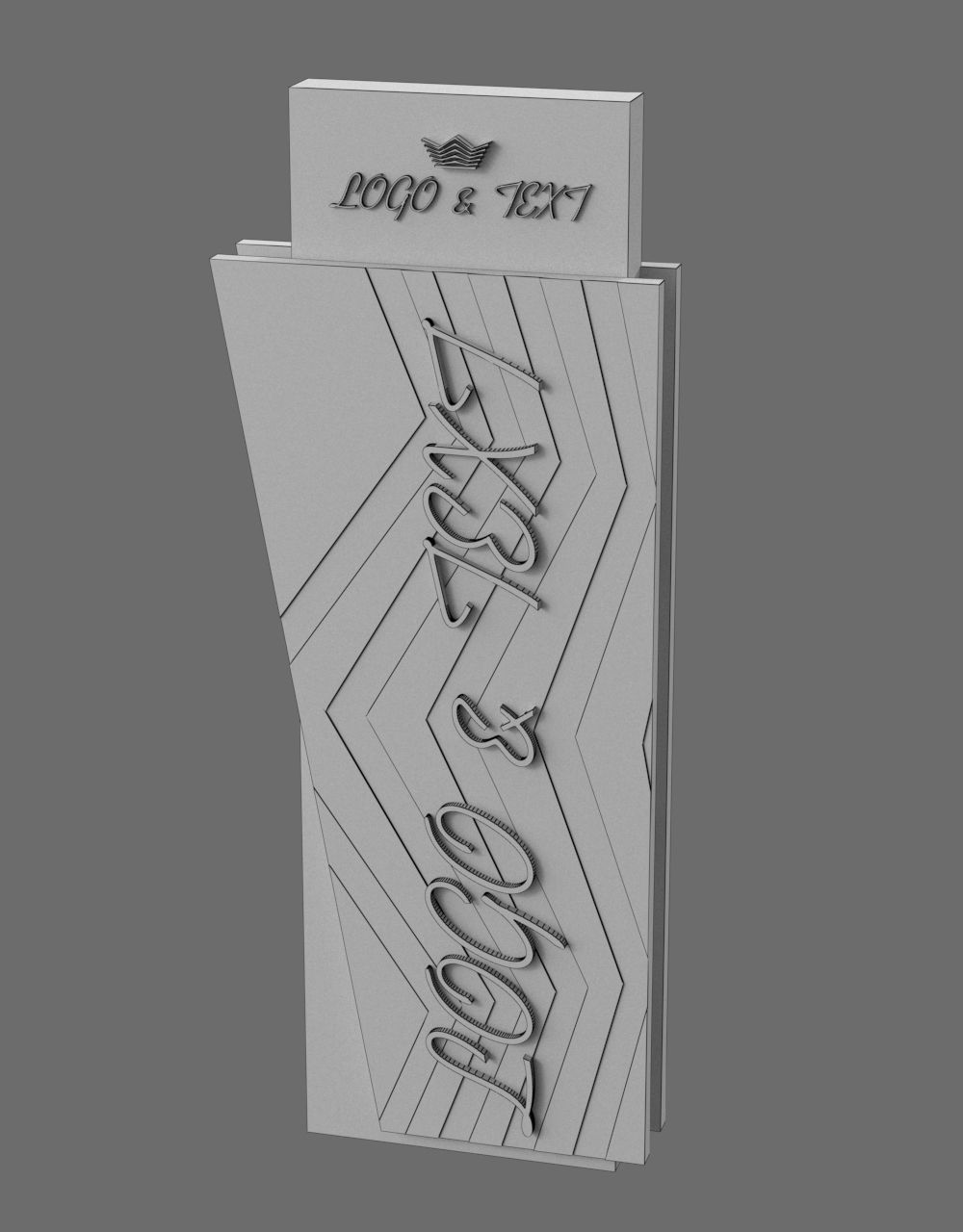 35 Signboard Totem Billboard Collection Advertising Sign board Low-poly 3D model_58