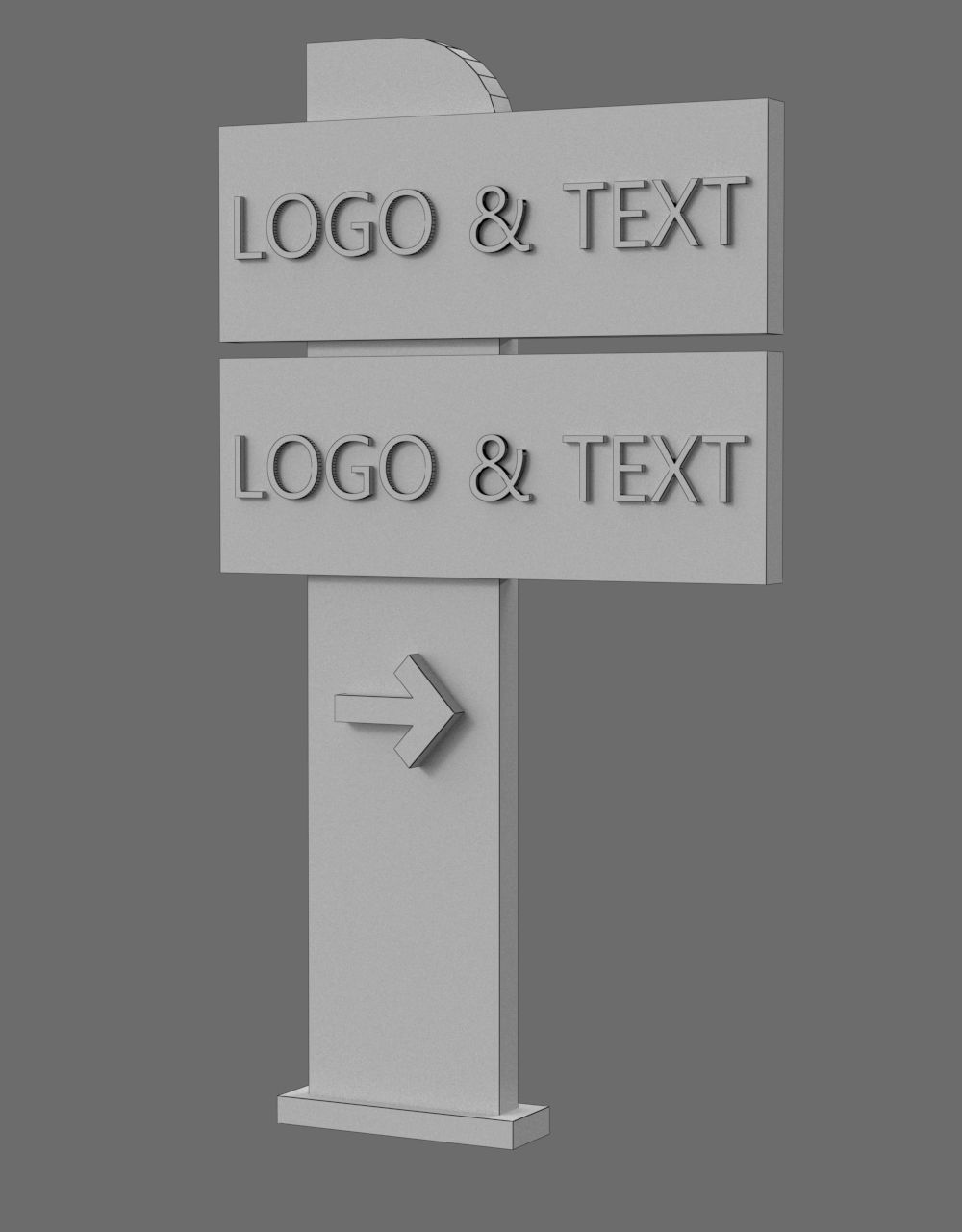 35 Signboard Totem Billboard Collection Advertising Sign board Low-poly 3D model_65