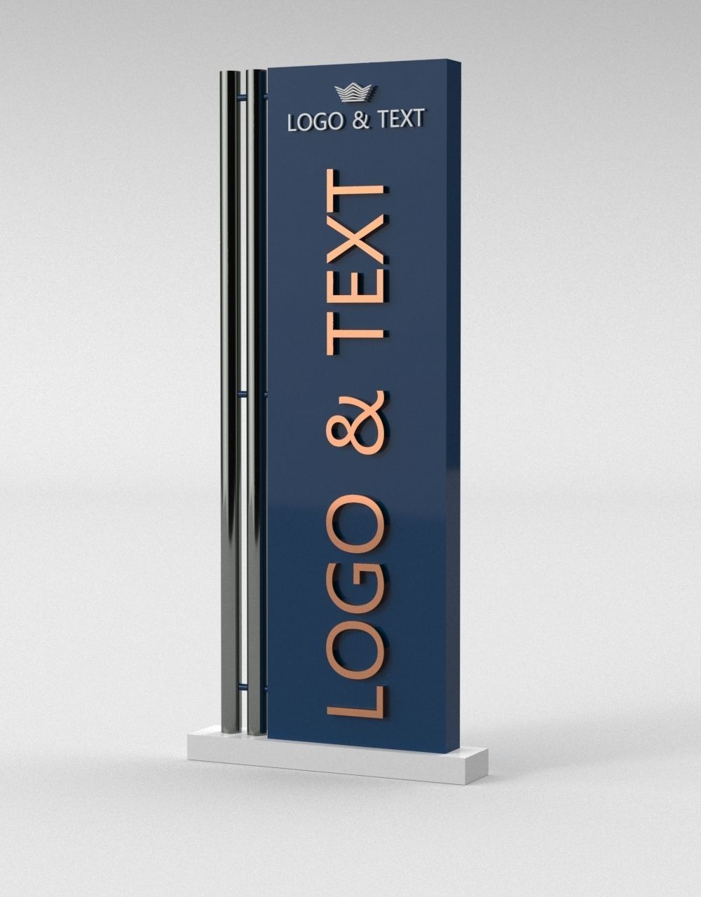 35 Signboard Totem Billboard Collection Advertising Sign board Low-poly 3D model_5