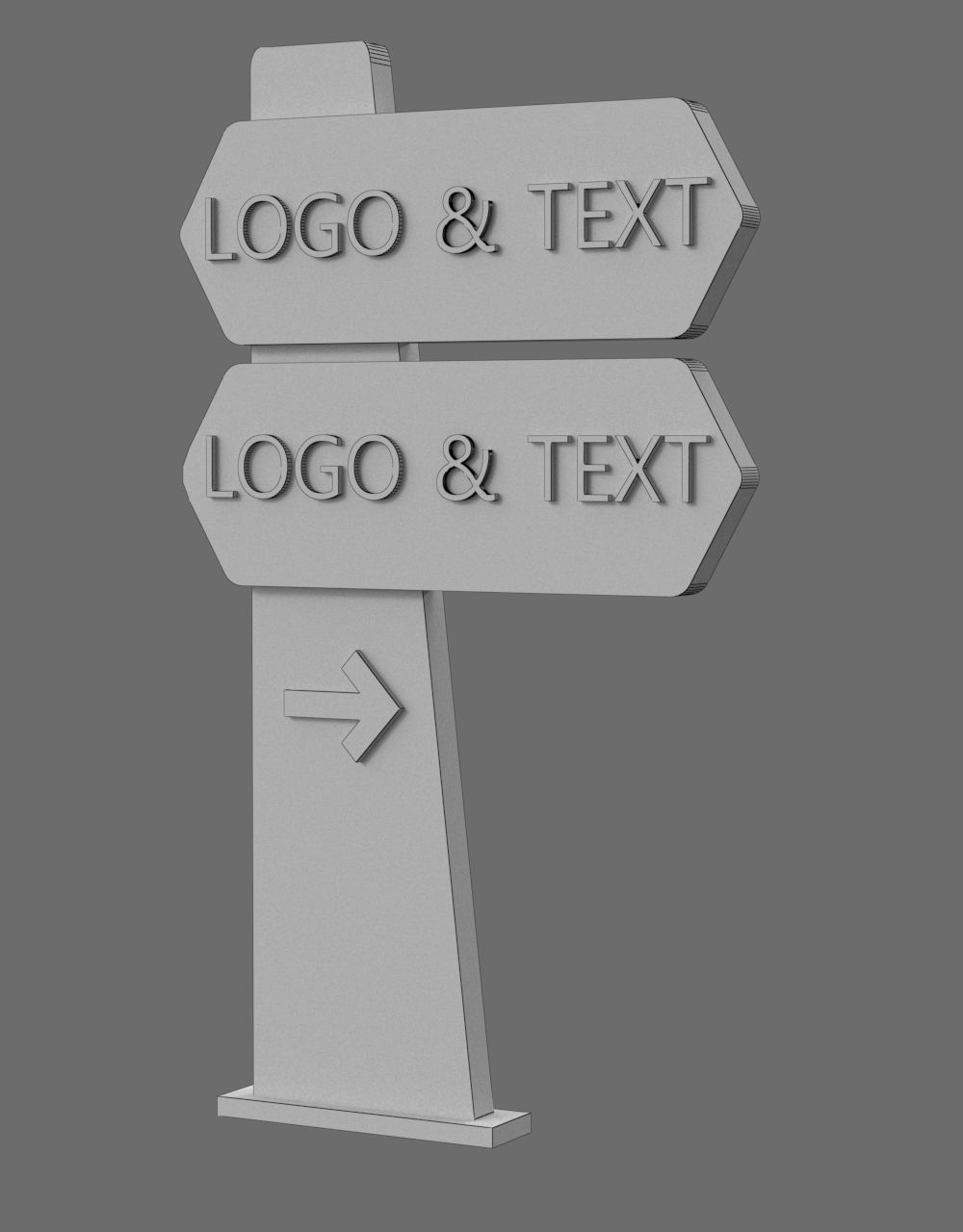 35 Signboard Totem Billboard Collection Advertising Sign board Low-poly 3D model_46