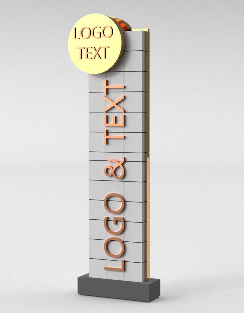 35 Signboard Totem Billboard Collection Advertising Sign board Low-poly 3D model_4