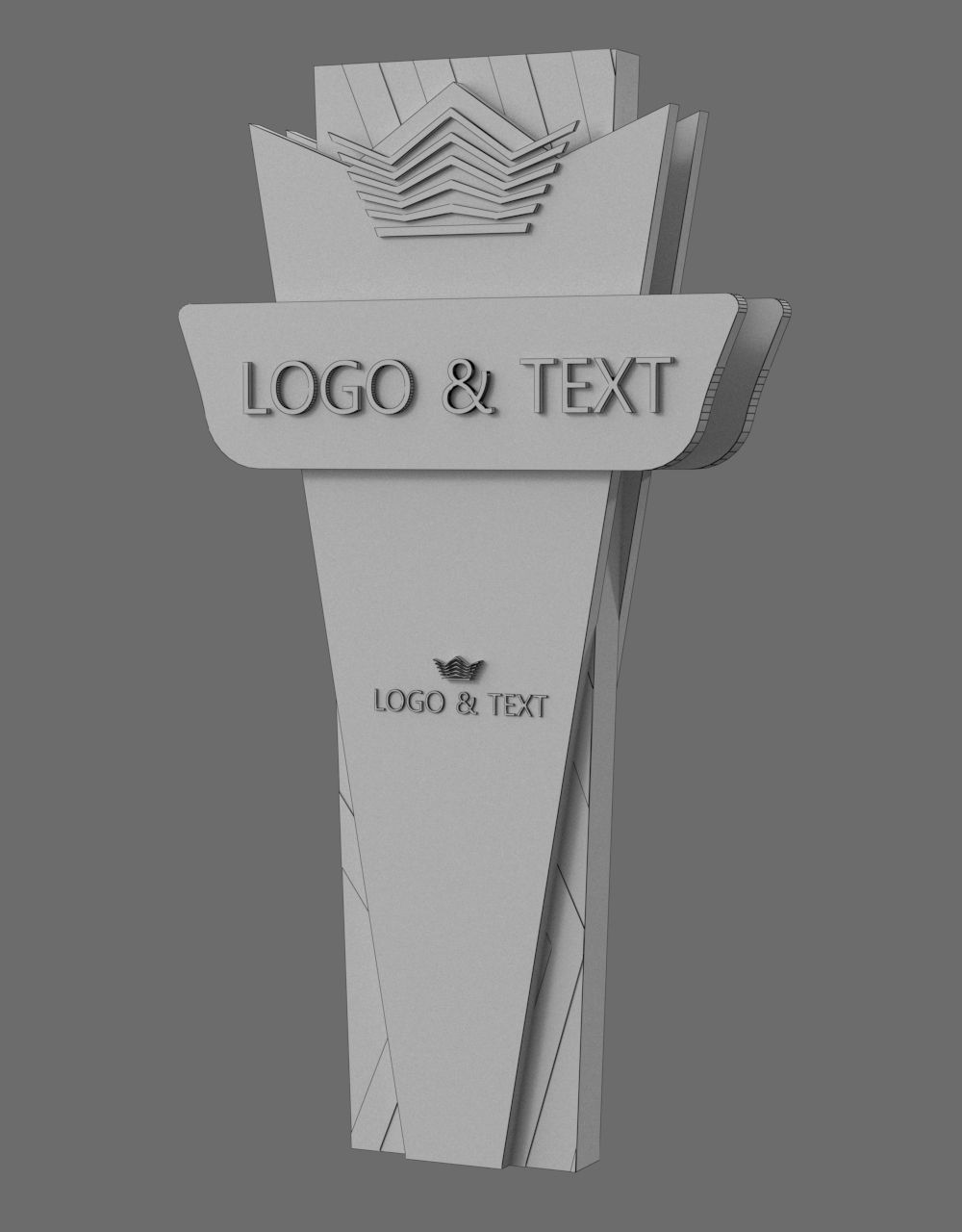 35 Signboard Totem Billboard Collection Advertising Sign board Low-poly 3D model_79