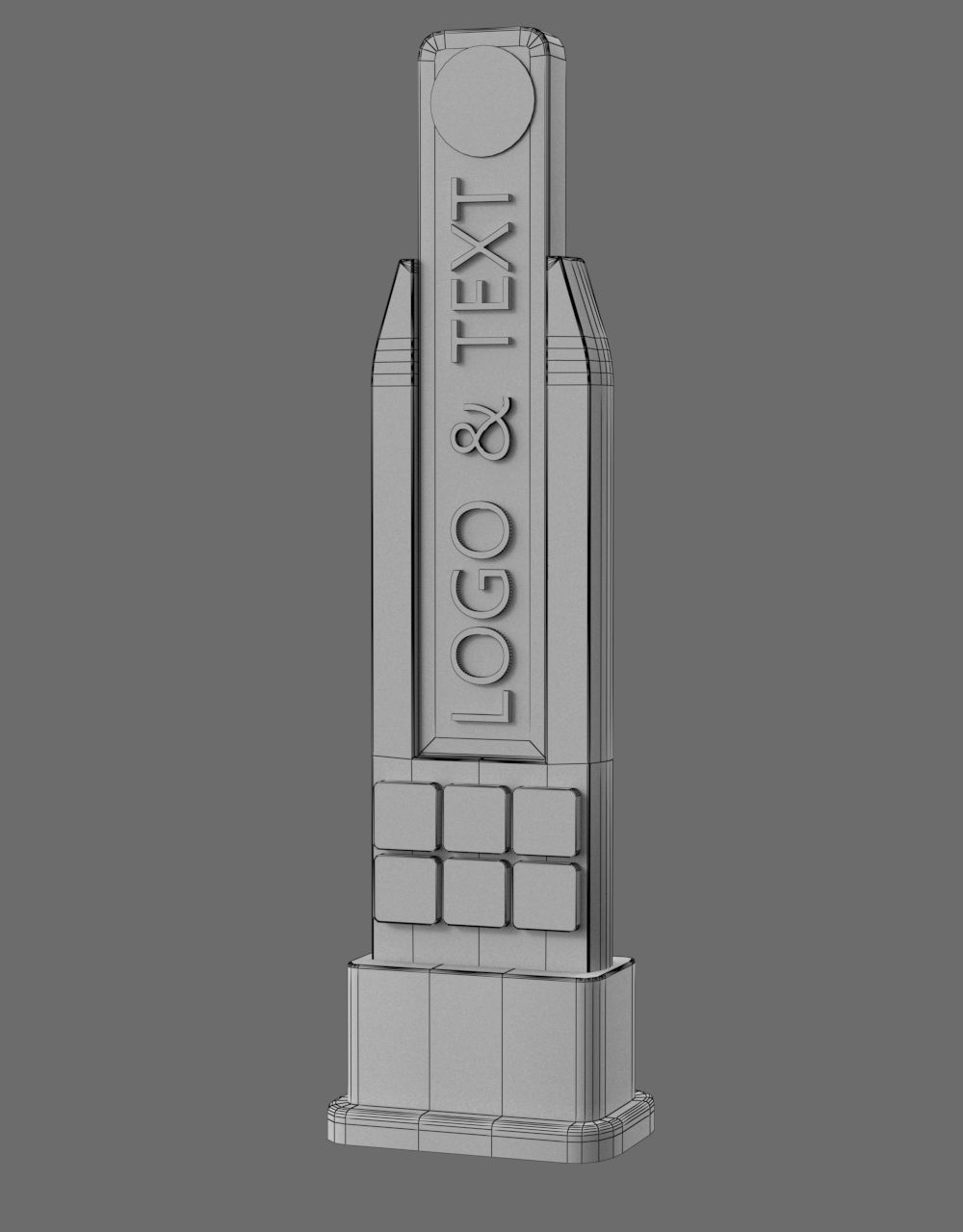 35 Signboard Totem Billboard Collection Advertising Sign board Low-poly 3D model_61