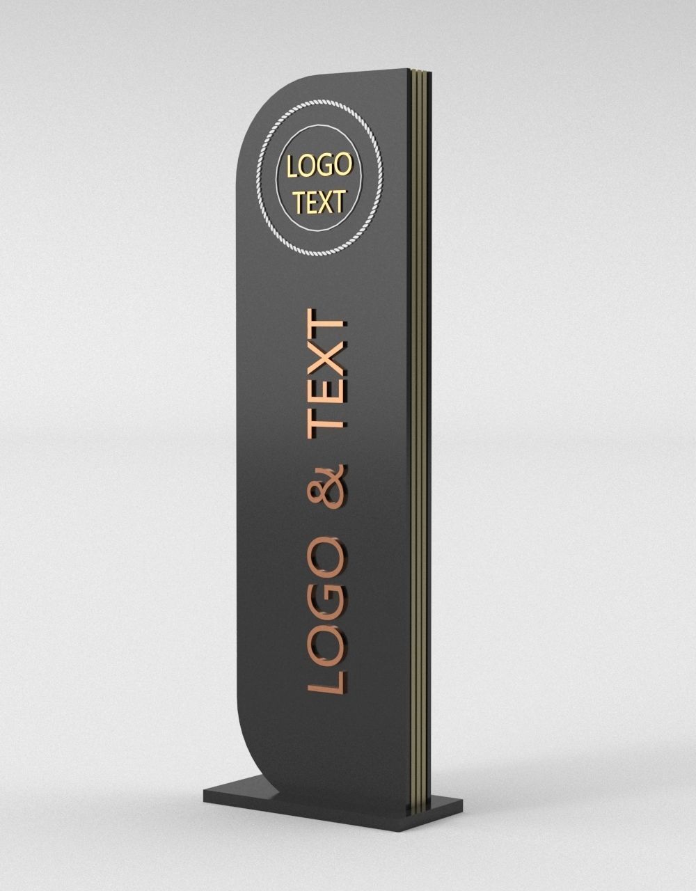 35 Signboard Totem Billboard Collection Advertising Sign board Low-poly 3D model_18