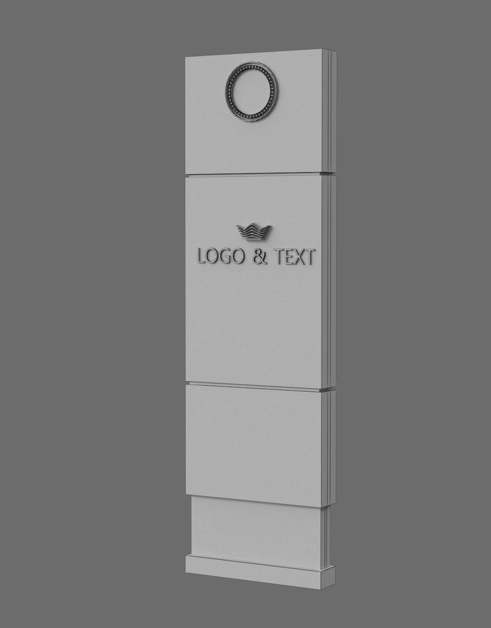 35 Signboard Totem Billboard Collection Advertising Sign board Low-poly 3D model_67