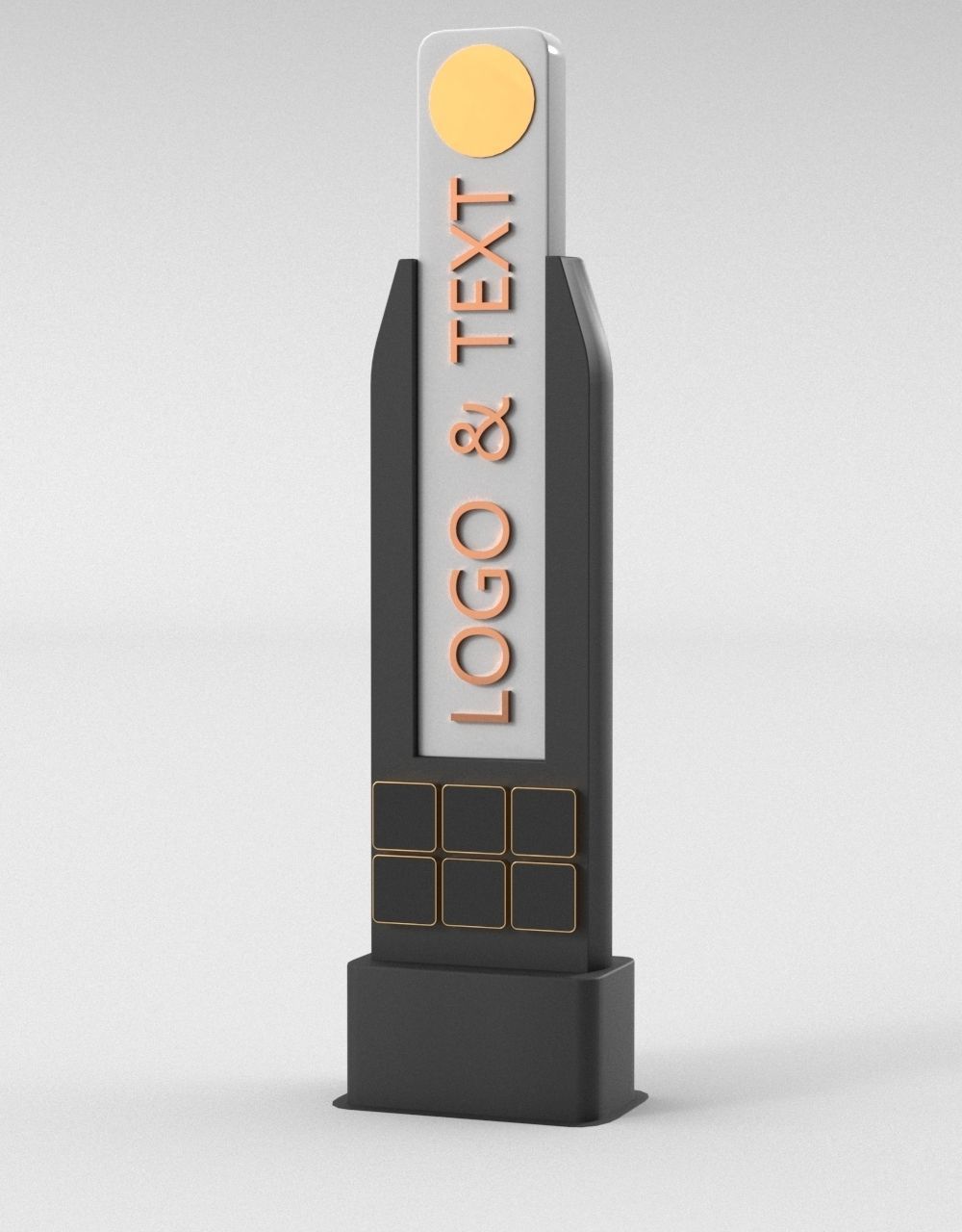 35 Signboard Totem Billboard Collection Advertising Sign board Low-poly 3D model_14