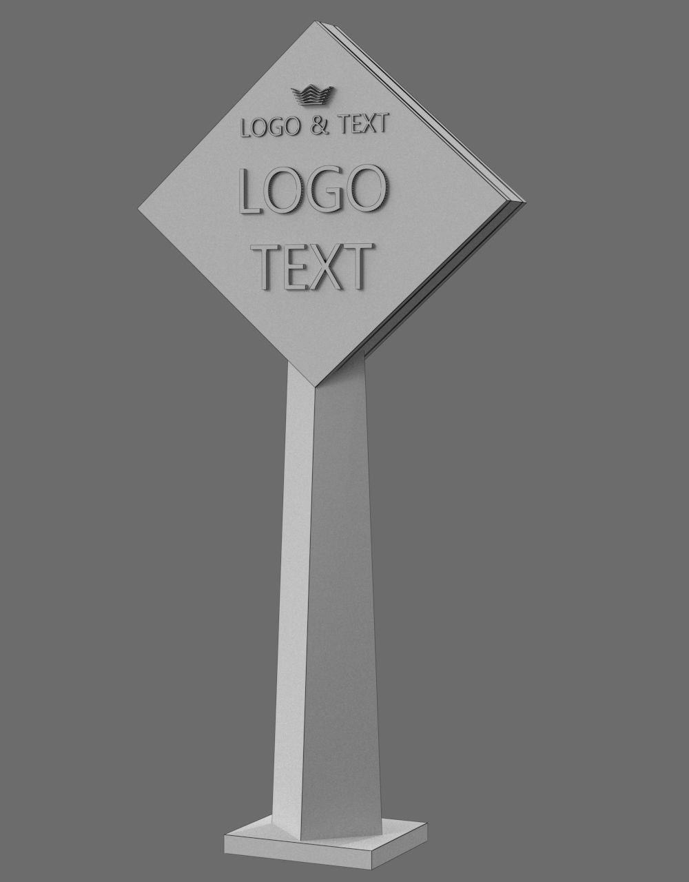 35 Signboard Totem Billboard Collection Advertising Sign board Low-poly 3D model_69