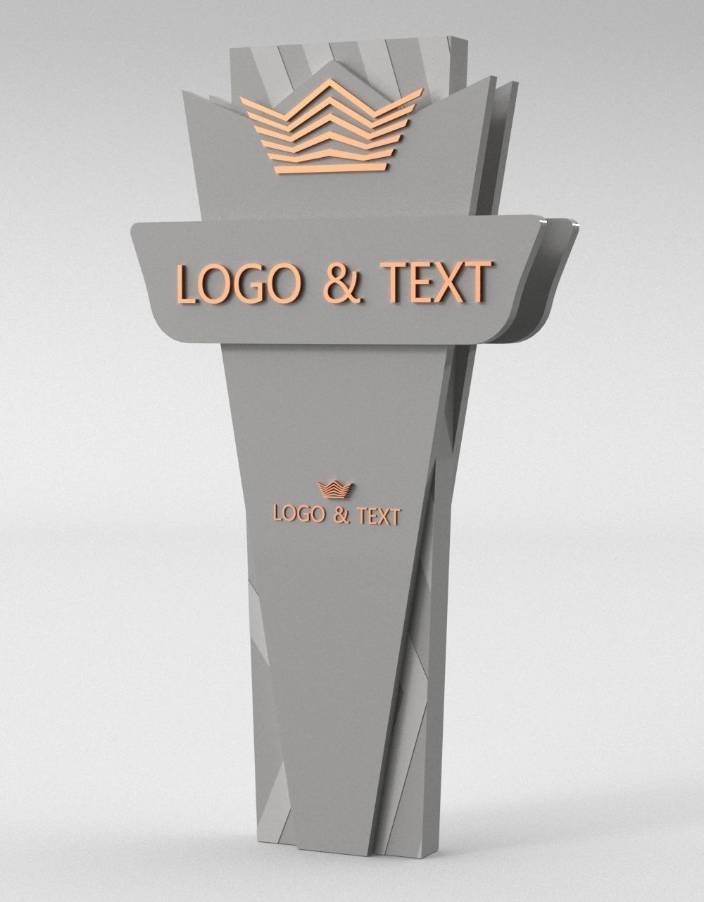 35 Signboard Totem Billboard Collection Advertising Sign board Low-poly 3D model_31