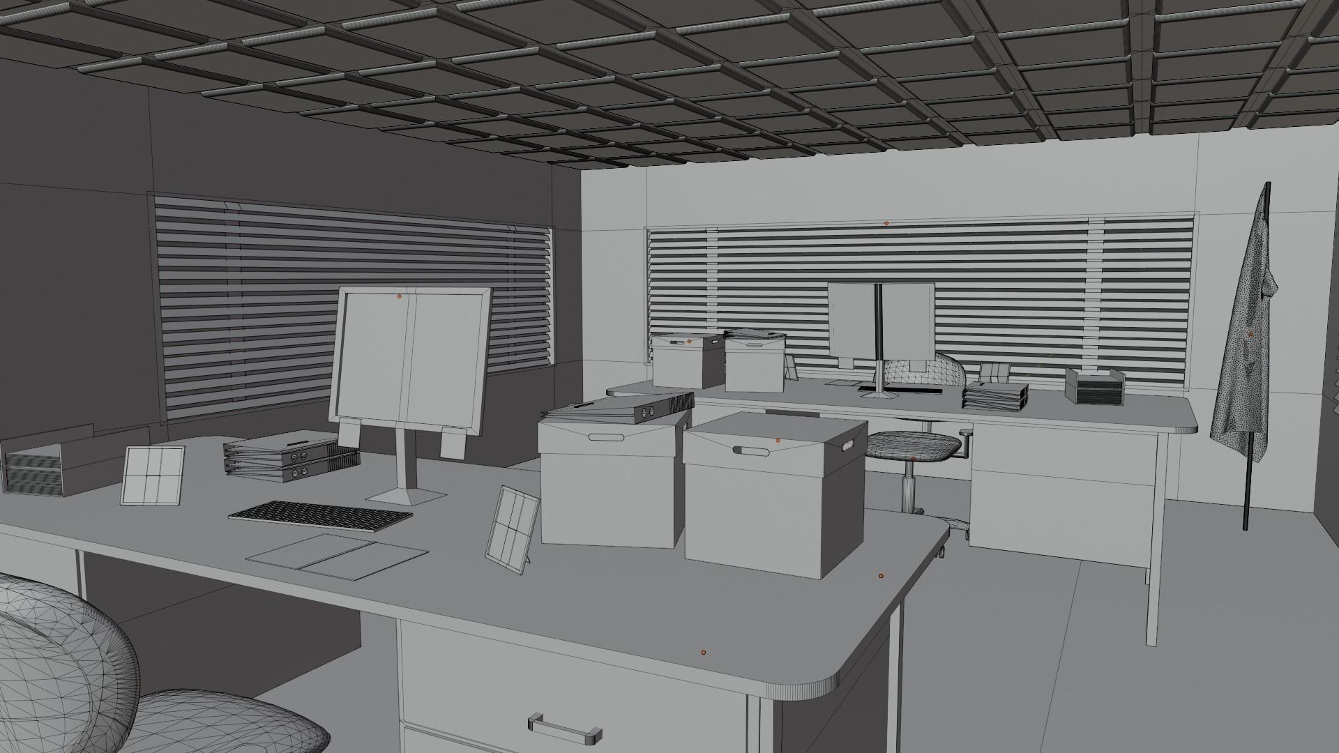 Police Station interior Low-poly 3D model_7