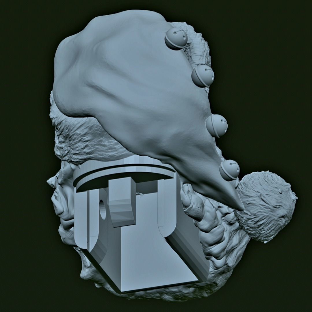 Custom Santa Head PEZ Top 3D print model_4