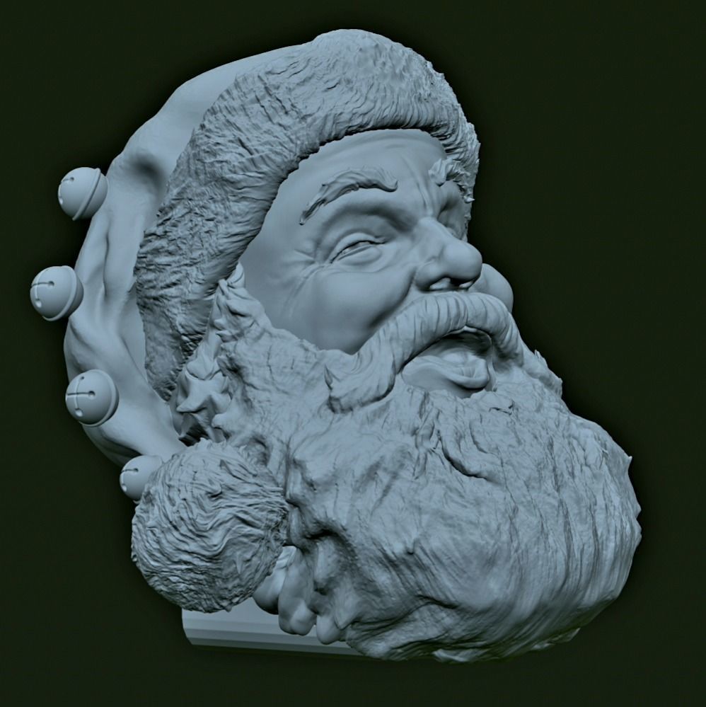 Custom Santa Head PEZ Top 3D print model_3