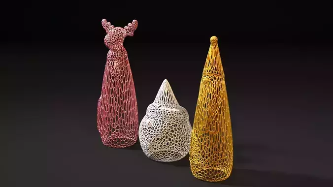 Christmas decor set 3D print model Christmas decor set 3D print model