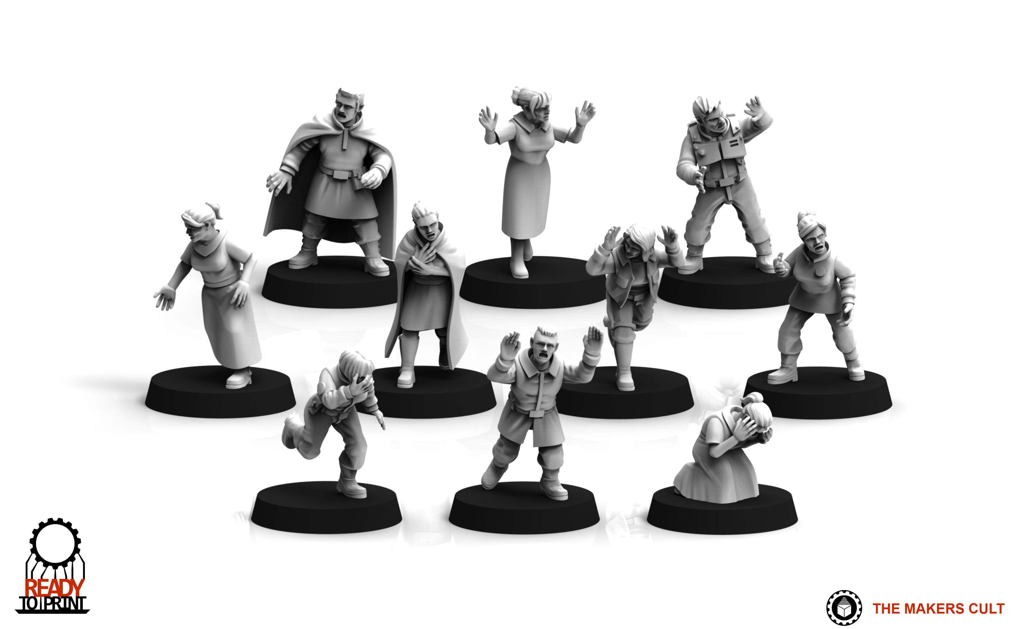 Universal Guard - Civilians Pack 1 3D print model_2