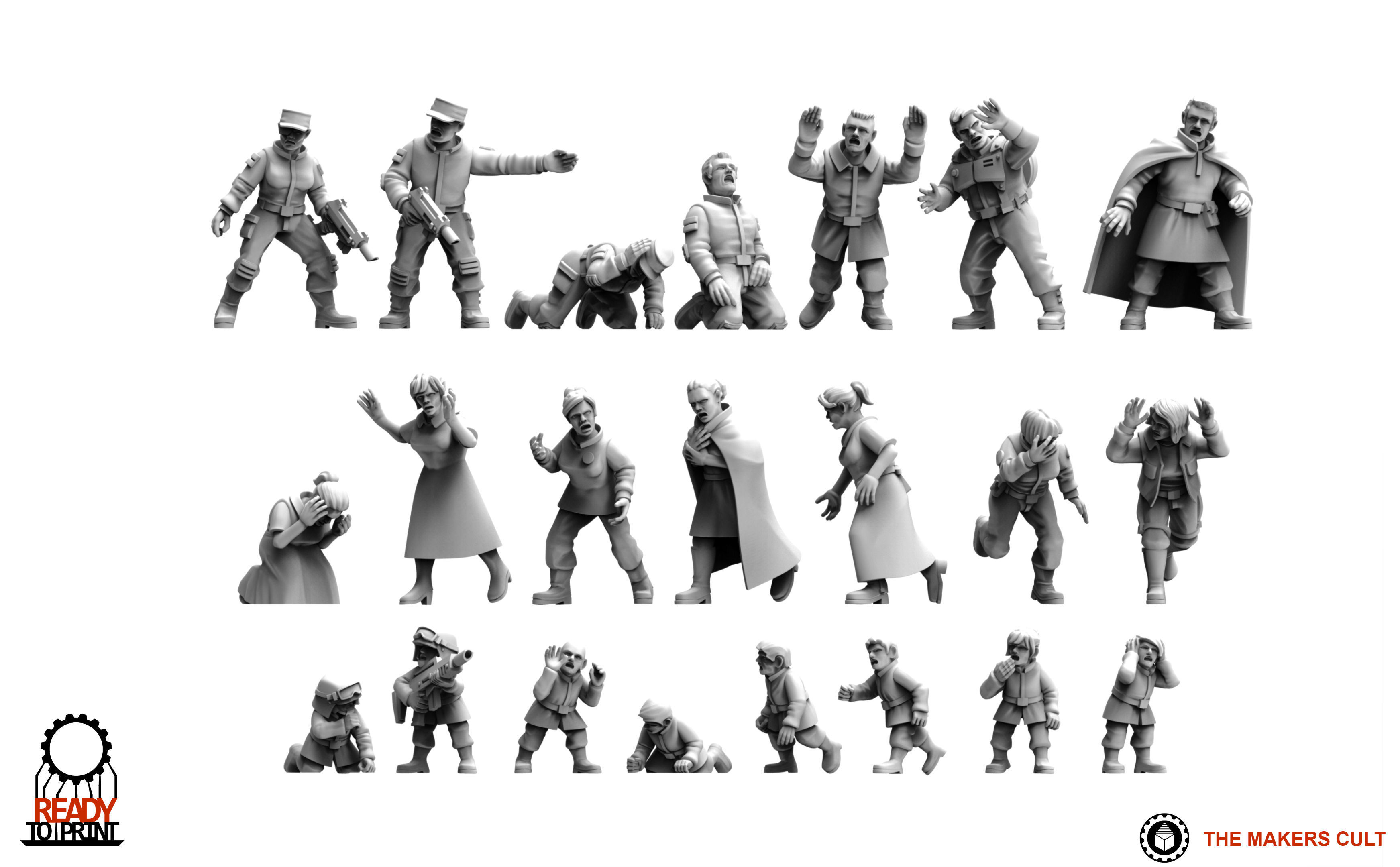 Universal Guard - Civilians Pack 1 3D print model_5