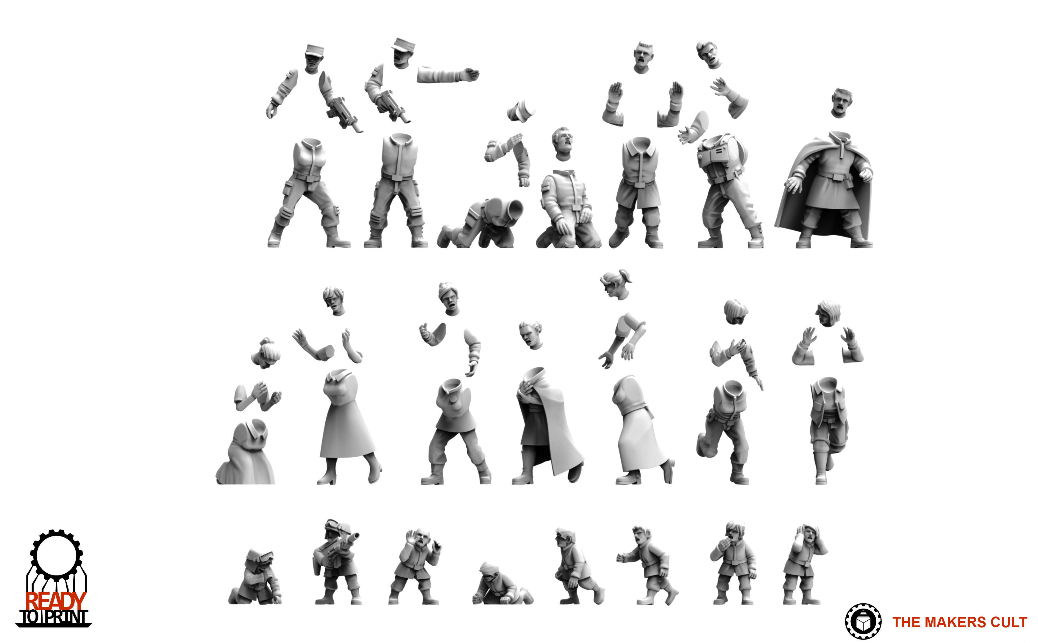 Universal Guard - Civilians Pack 1 3D print model_6