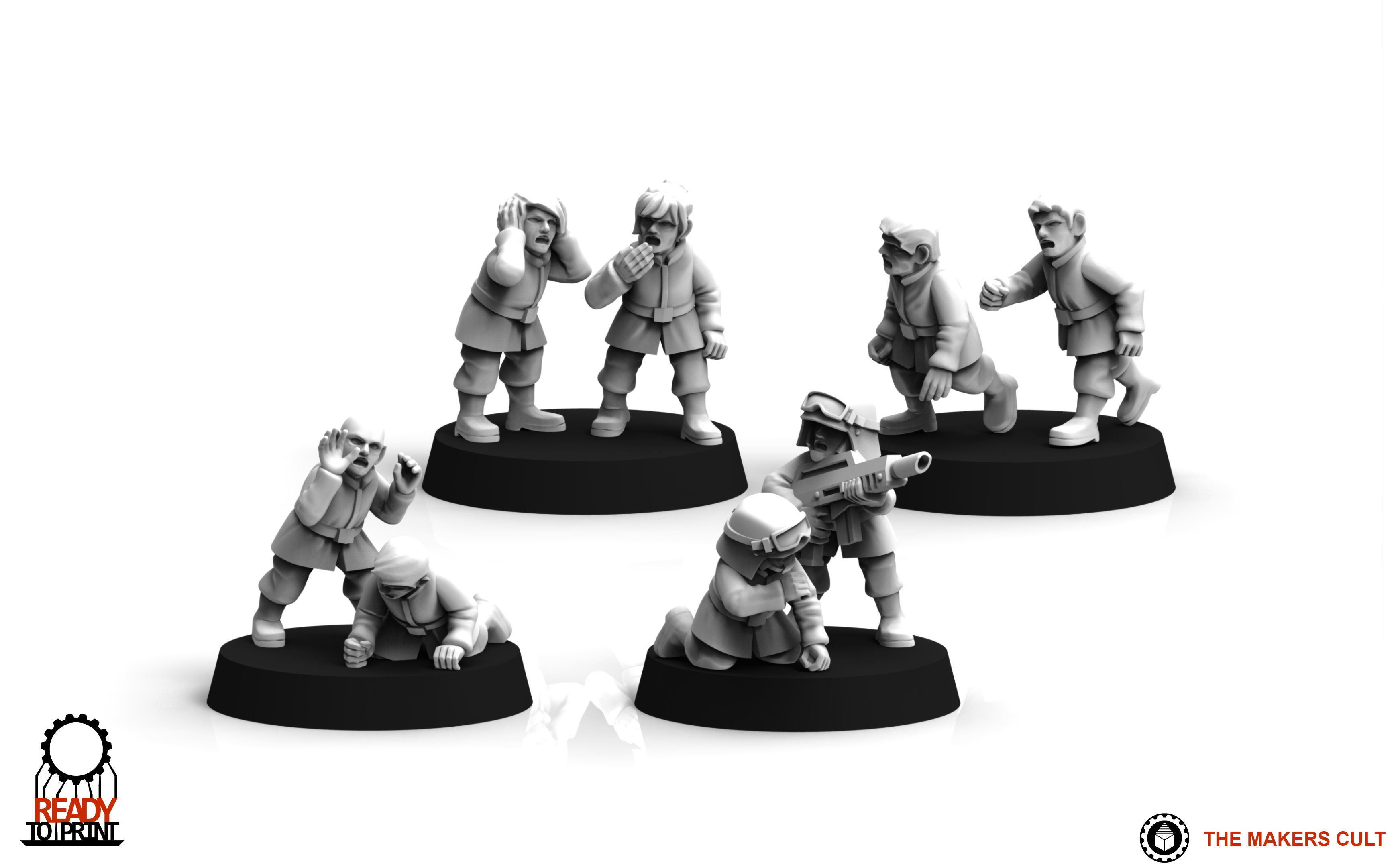 Universal Guard - Civilians Pack 1 3D print model_4
