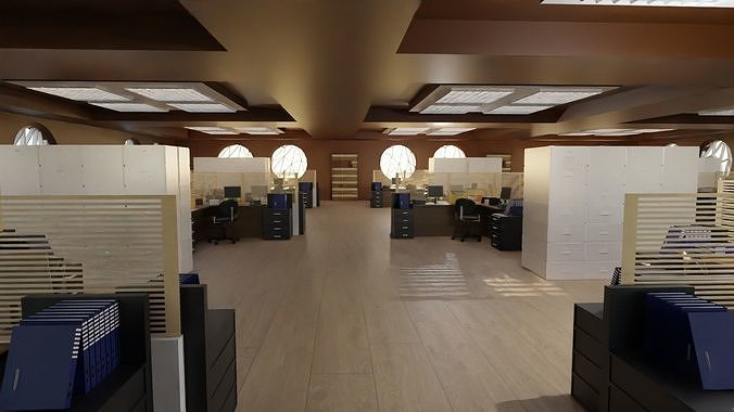 Police Station Low-poly 3D model