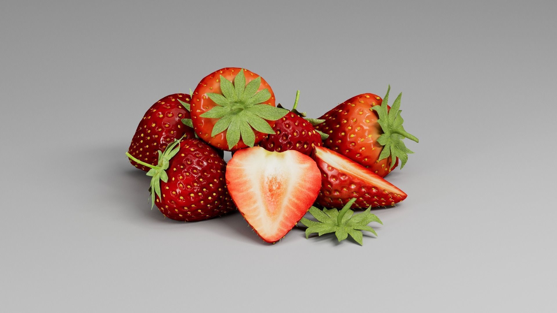 Strawberry 3D 3D model_13