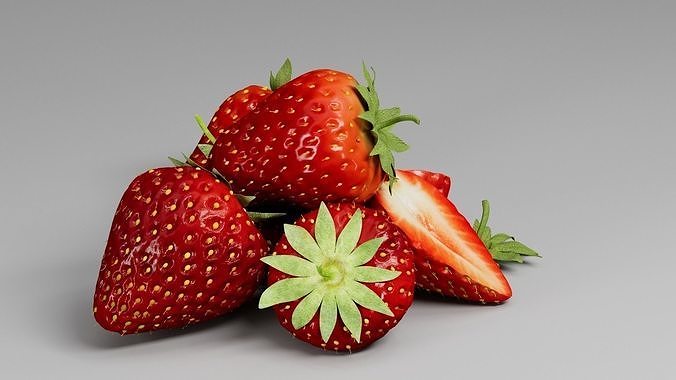 Strawberry 3D 3D model 4