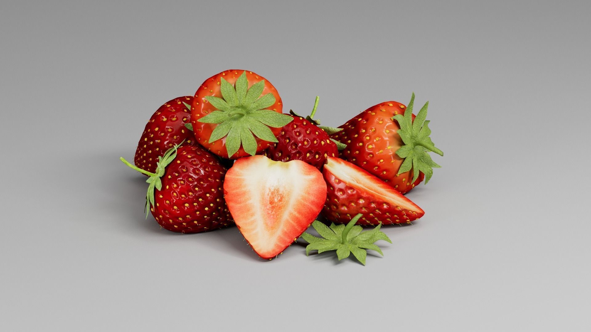 Strawberry 3D 3D model_12