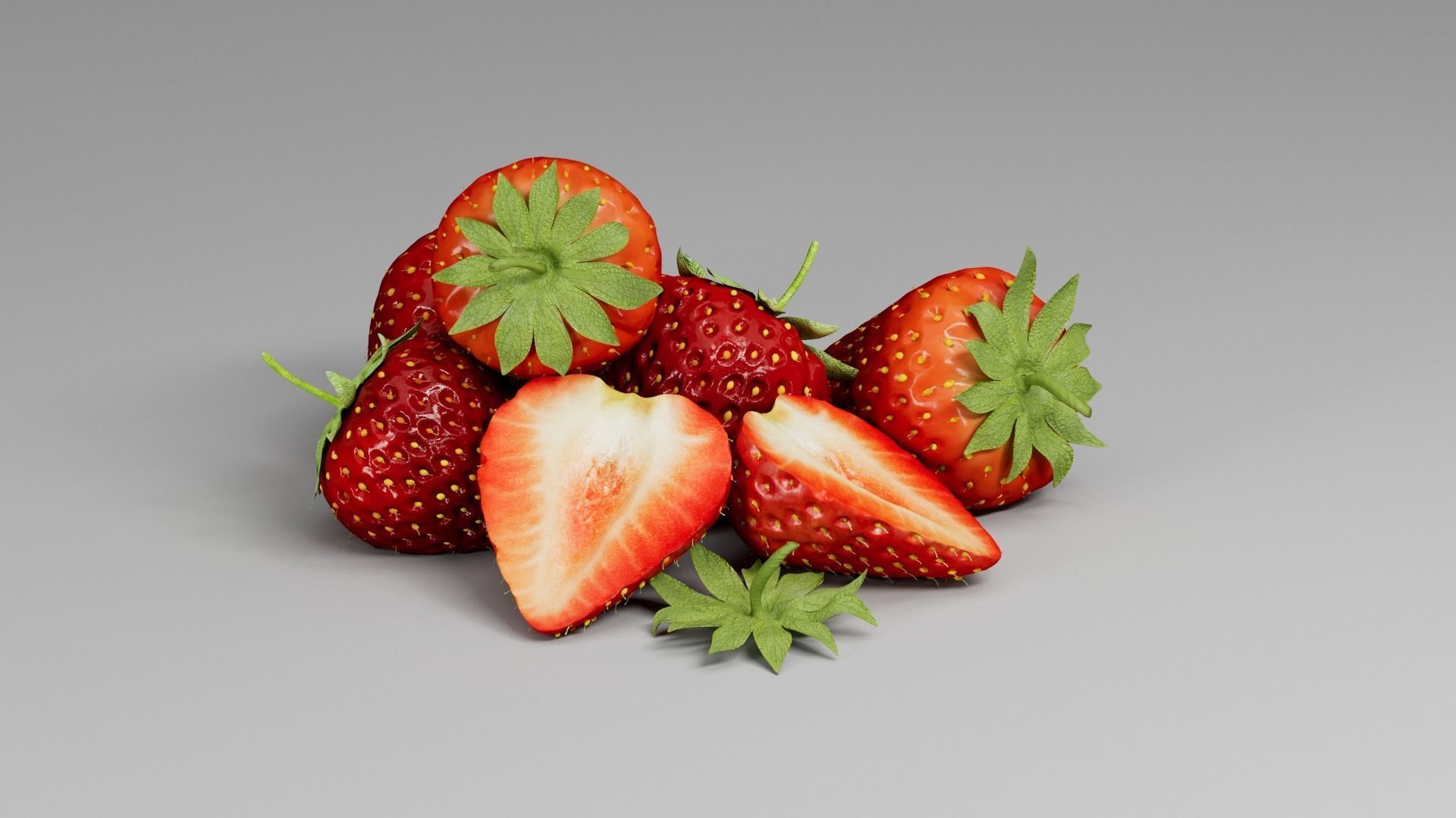 Strawberry 3D 3D model_11