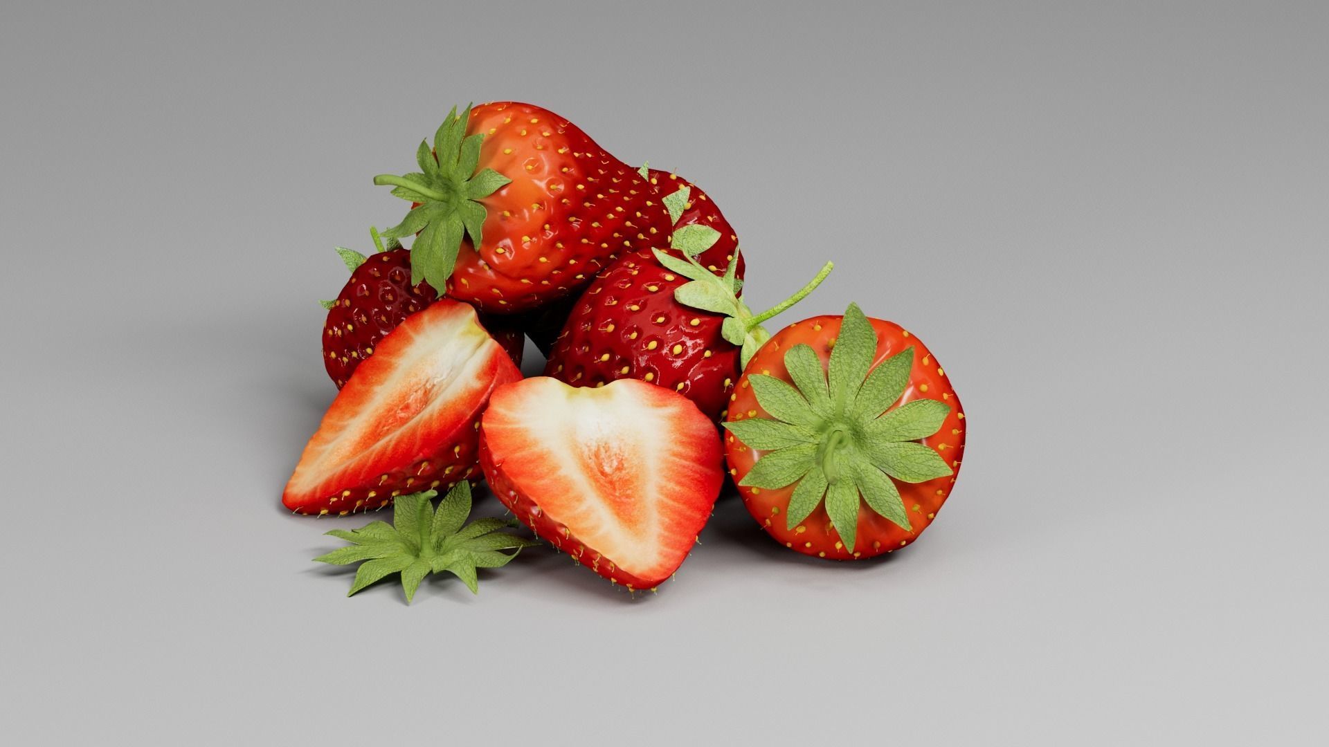 Strawberry 3D 3D model_9