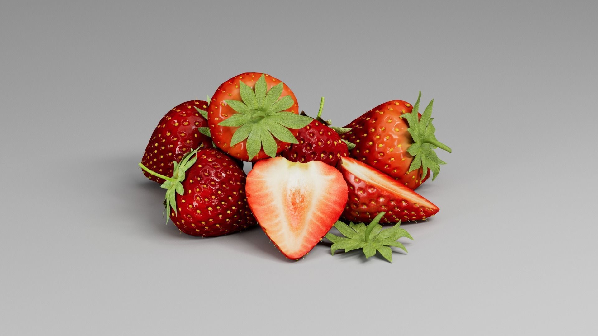 Strawberry 3D 3D model_14