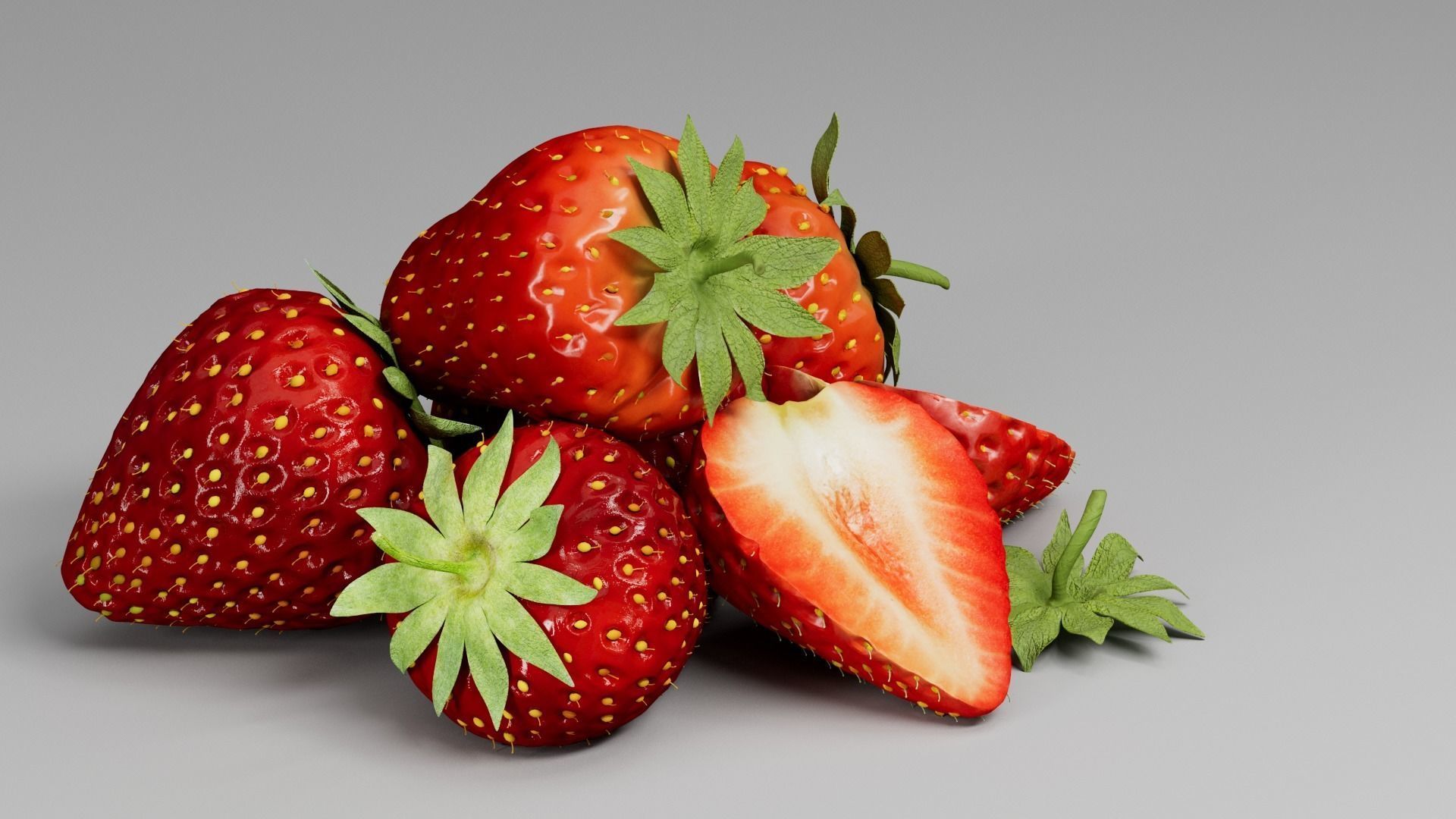 Strawberry 3D 3D model_2