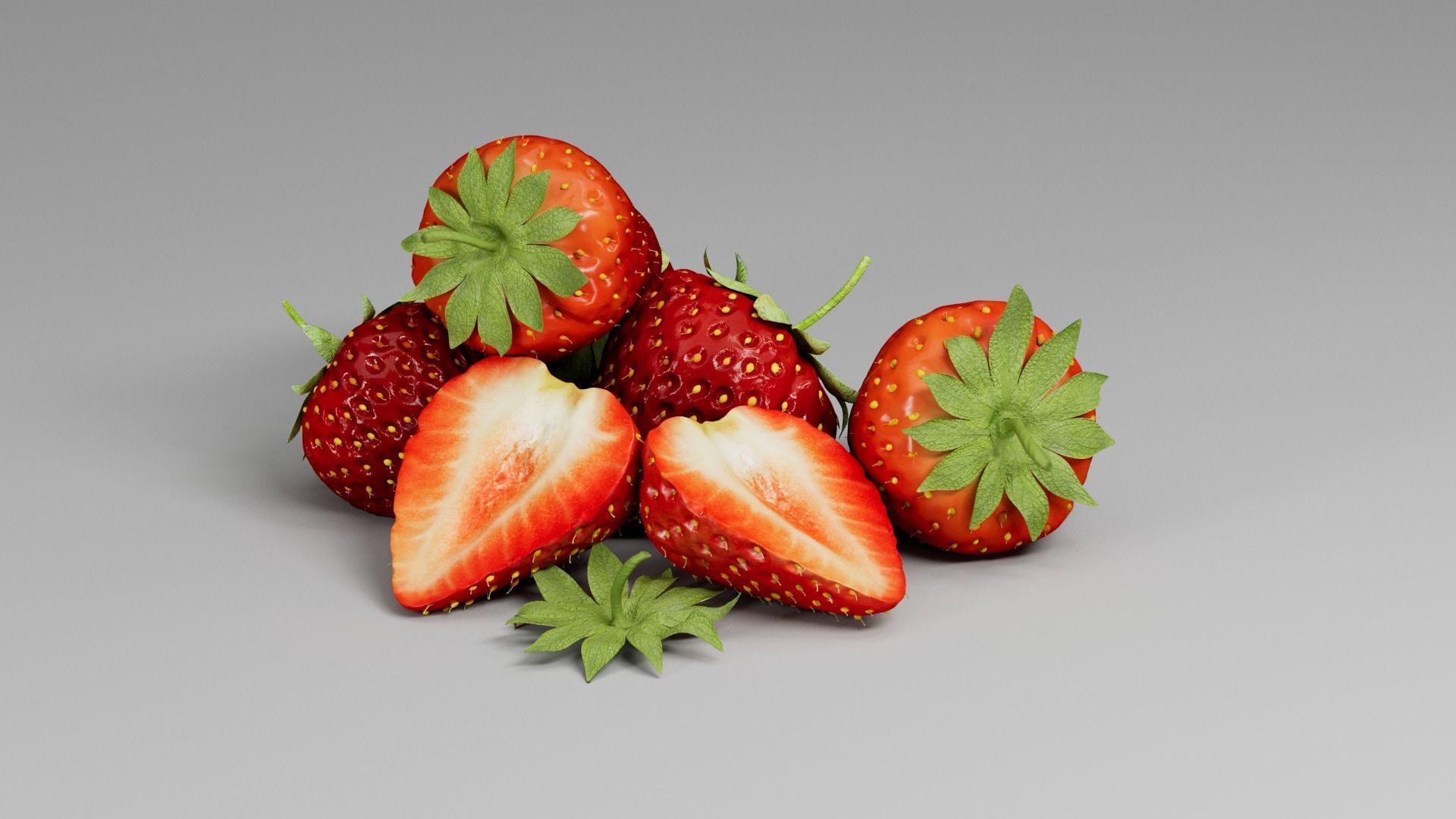 Strawberry 3D 3D model_10