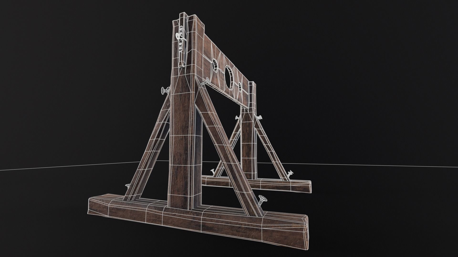 Medieval Worn Stock Low-poly 3D model_15