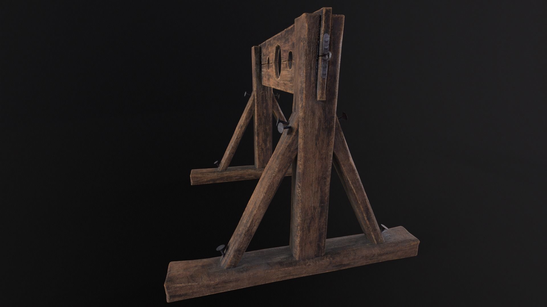 Medieval Worn Stock Low-poly 3D model_10