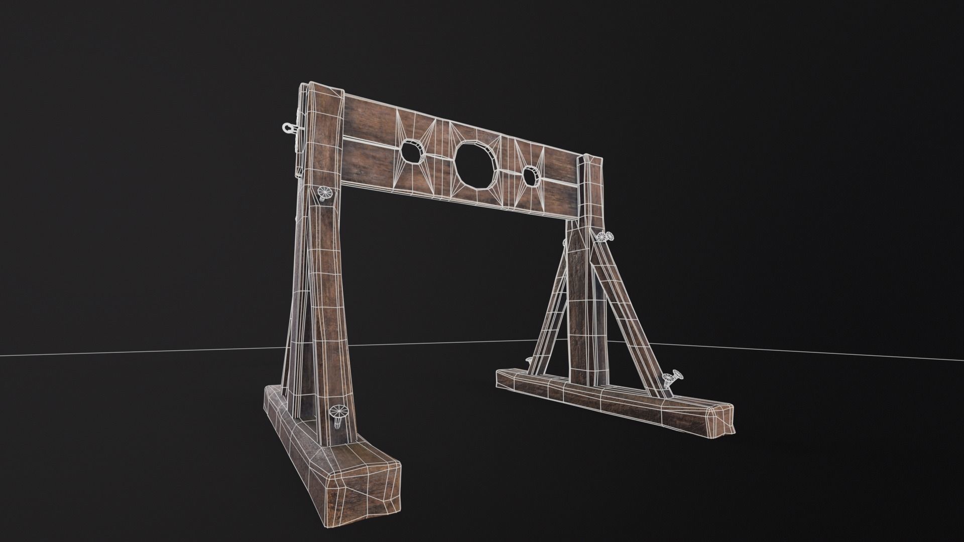 Medieval Worn Stock Low-poly 3D model_17
