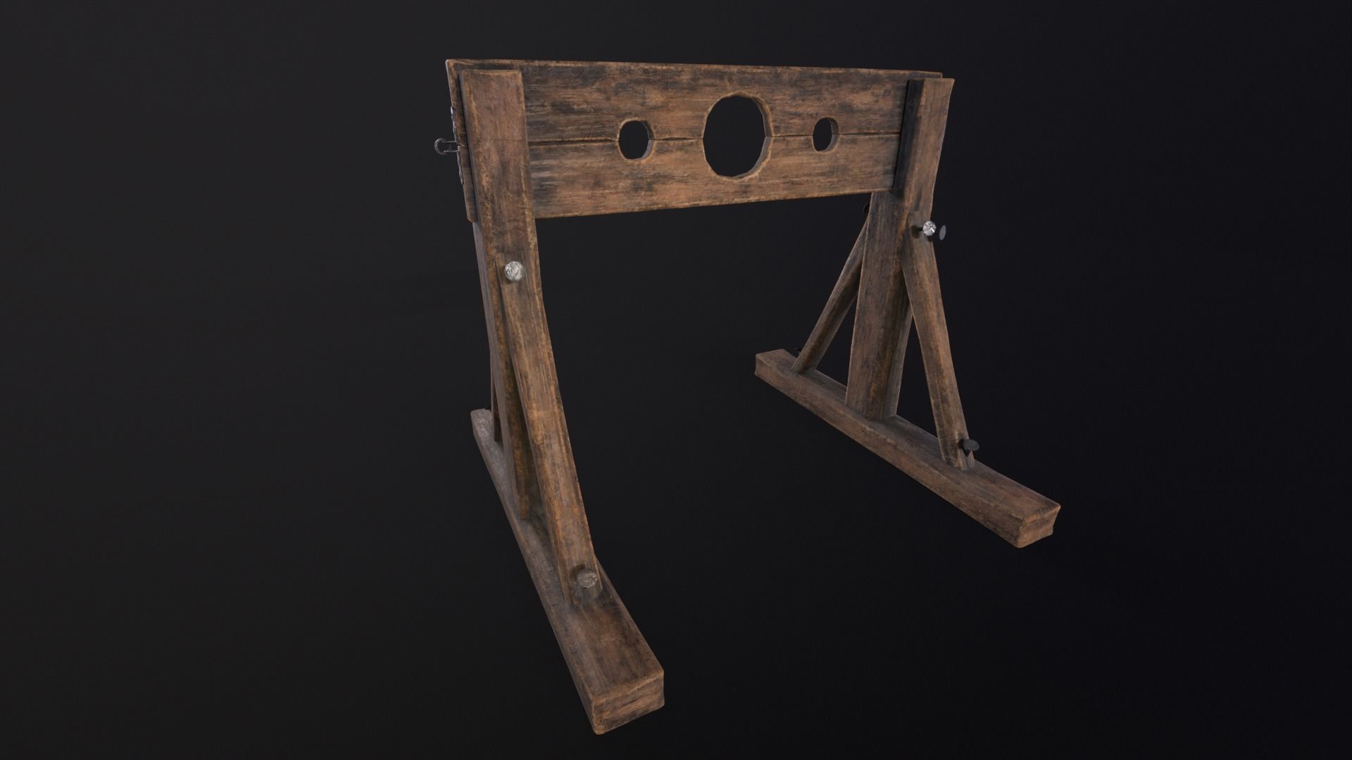 Medieval Worn Stock Low-poly 3D model_2
