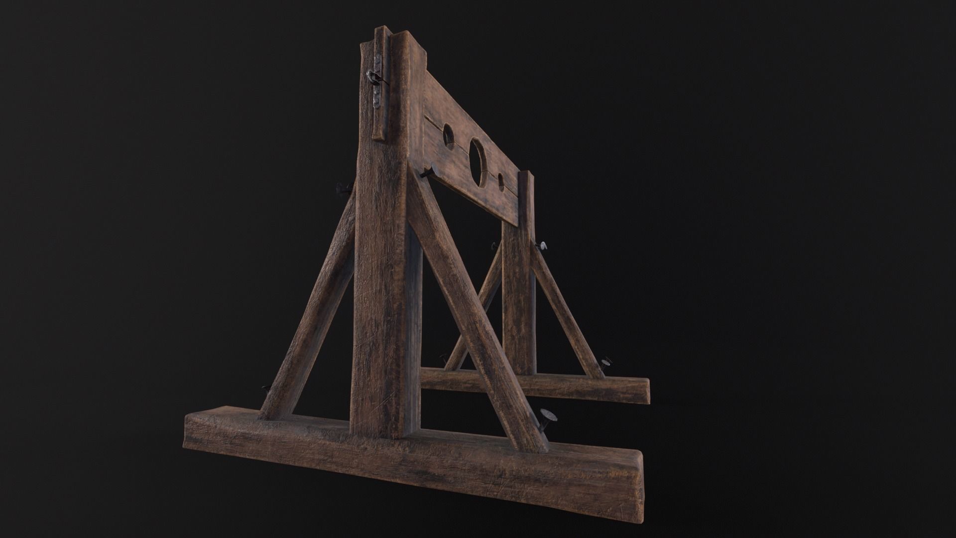 Medieval Worn Stock Low-poly 3D model_14