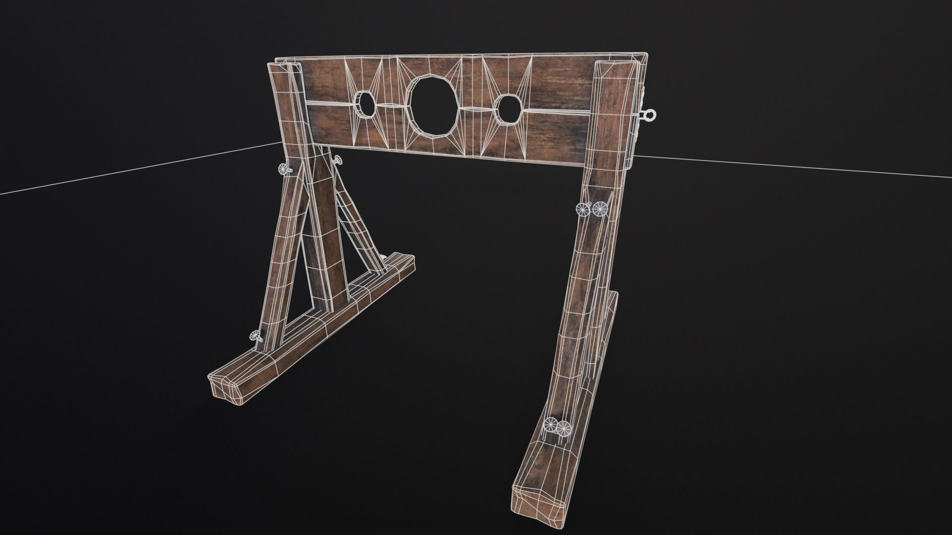 Medieval Worn Stock Low-poly 3D model_21